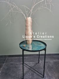 Workshop Epoxy dienbladtafeltje Atelier Liques Creations Vinkeveen