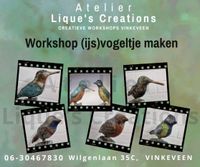 Workshop powertex vogeltje Atelier Lique's Creations Creatieve workshops in Vinkeveen